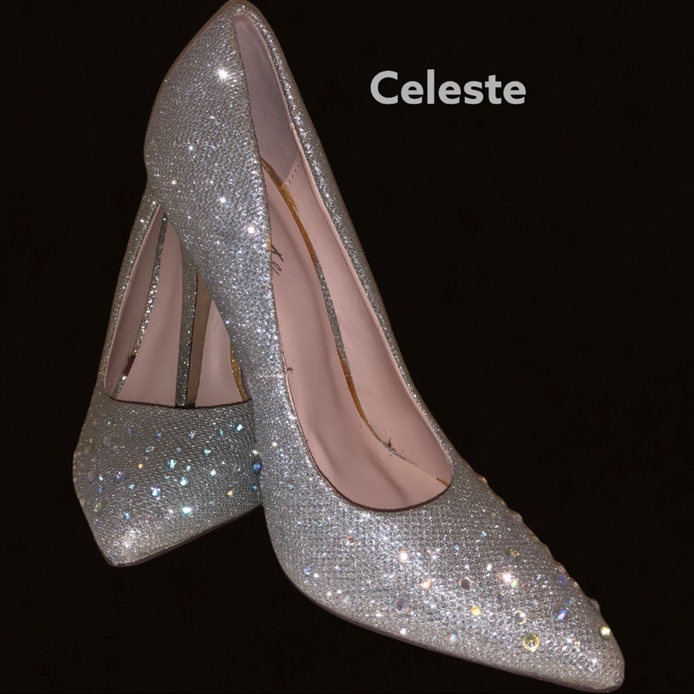 Celeste silver gorgeous sparkle heels!